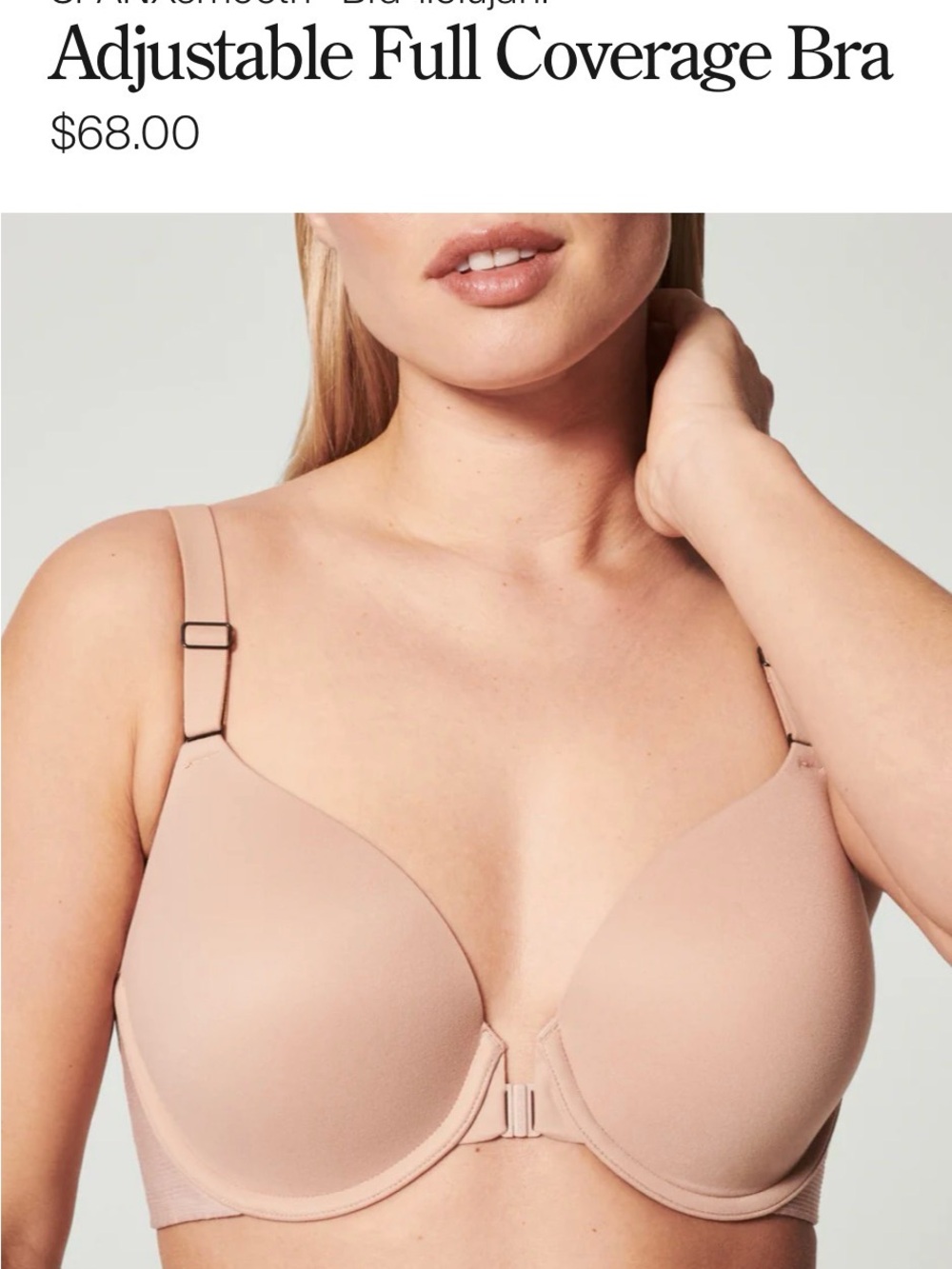 VGUC Two (2) 38C SPANX full coverage
Bra-llelujah! adjustable strap bras - Picture 2 of 16